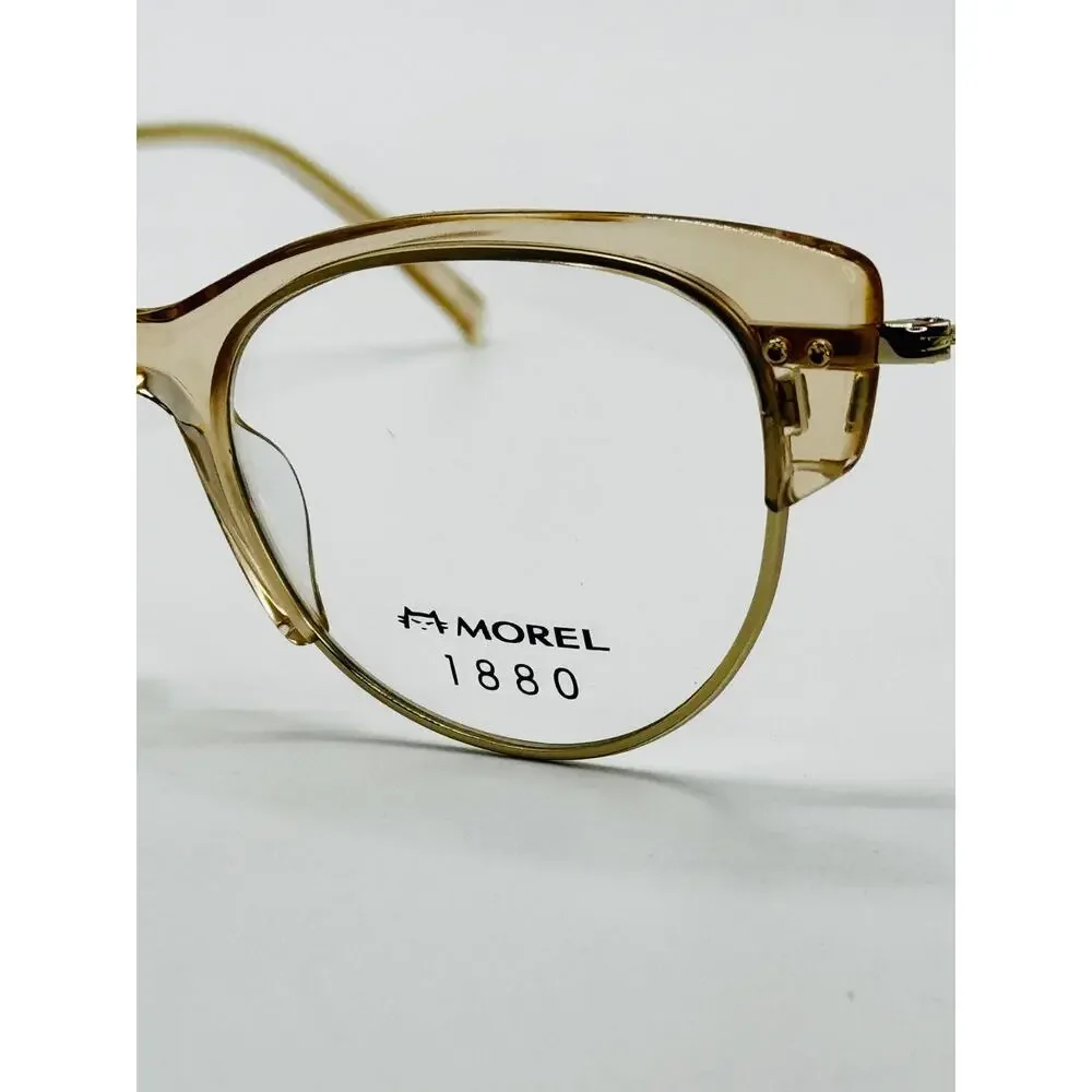 Morel 1880 Eyeglasses Frame Valere 60098M-PD12 Crystal Pink Cat Eye 52-19-145